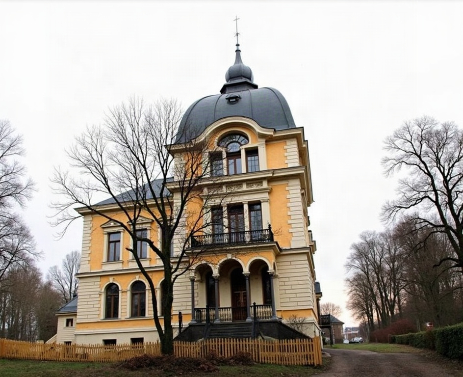 Uranienborg terrasse 2, malt etter foto